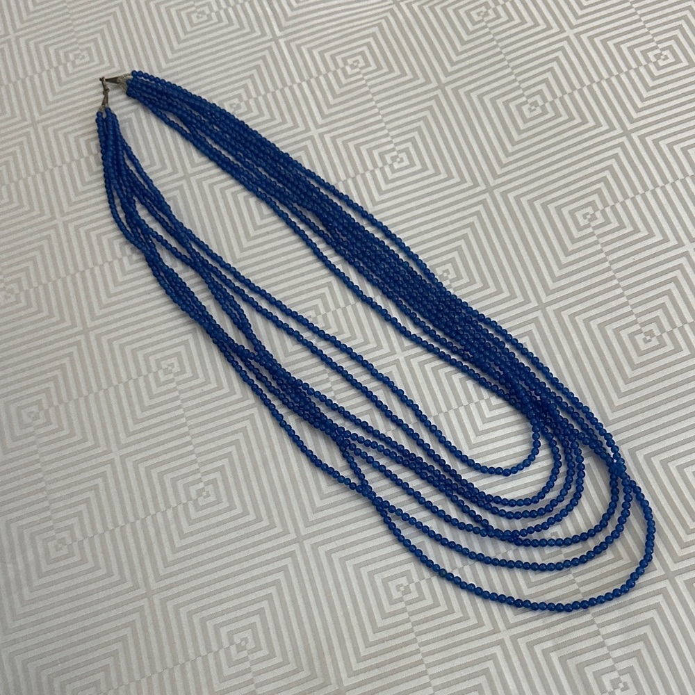 Lovely Blue Beaded Necklace